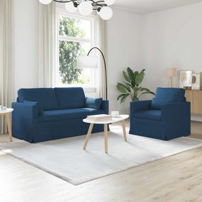 vidaXL Σετ Καναπέ 2 pcs Μπλε 158 x 78 x 80 εκ ύφασμα