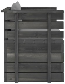 vidaXL Πολυθρόνα Κήπου από Ξύλο Πεύκου με Μαξιλάρια