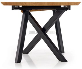 Cap Ανοιγόμενη Τραπεζαρία Μελί / Μαύρο 160-200x90x76