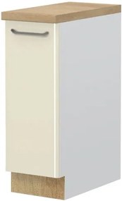 Επιδαπέδιο ντουλάπι Modena R-30-1K-Λευκό - Μπεζ