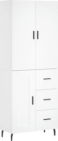 vidaXL Ντουλάπι Λευκό 69,5x34x180 εκ. από Επεξεργασμένο Ξύλο