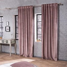 Κουρτίνα Velvet Με Τρέσα 12 Purple 140x260cm Teoran 140X260 Cotton-Acrylic