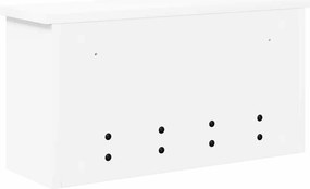 vidaXL Τοίχου Κρεμάστρα Επιτοίχιο Λευκό 50 x 16 x 26 εκ