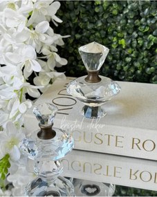 Stewehome Σετ 2 τεμαχίων διακοσμητικά μπουκάλια με βάση από κρύσταλλο 5x6 cm