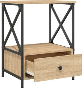 vidaXL Κομοδίνα 2 τεμ. Sonoma Δρυς 50x41x65 εκ. από Επεξεργασμένο Ξύλο