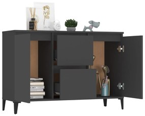 vidaXL Μπουφές Γκρι 104 x 35 x 70 εκ. από Μοριοσανίδα