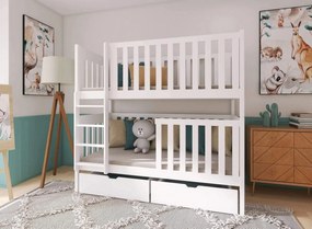 DAWID 80x200 white bunk bed Lano Furniture