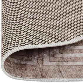 vidaXL Χαλί Πλενόμενο Αντιολισθητικό Μπεζ 120 εκ.