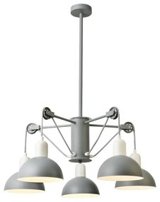 Φωτιστικό Οροφής 5ΧΕ14 D68XH85 Grey-White Aca Decor Metal