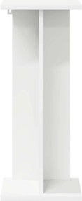 vidaXL Βάση φυτών 2 τεμ. Λευκό 25 x 25,5 x 60,5 εκ. Επεξεργασμένο Ξύλο