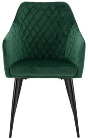 Καρέκλα-Πολυθρόνα CHARLES Βελούδο Κυπαρισσί 52x60x89Υεκ. 2αδα 52x60x89 εκ.