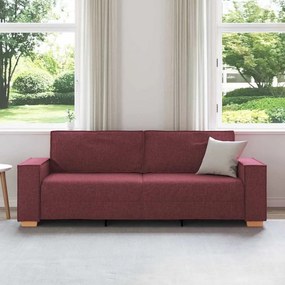 vidaXL 3-Θέσιος καναπές Κόκκινο 220 cm ύφασμα