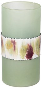 Βάζο Cylindrical "Imperial" Αλουμίνιο Γυάλινο Πράσινο PU H. 255 cm D. 12 cm