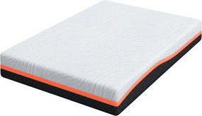 vidaXL Στρώμα Λευκό και Γκρι 140 x 190 cm Ζακάρ ύφασμα