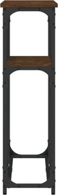 vidaXL Τραπέζι Κονσόλα Καφέ Δρυς 90x22,5x75 εκ. Επεξεργασμένο Ξύλο