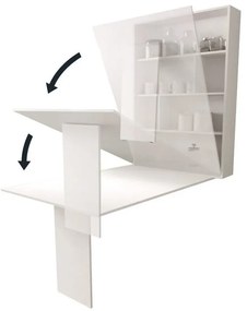 Τραπέζι Hartford 428, Άσπρο, 73x80x130cm, 39 kg, Πλαστικοποιημένη μοριοσανίδα | Epipla1.gr