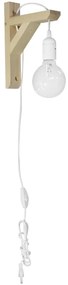 Απλίκα Τοίχου Με Φις Πρίζας Heronia Fis 31-1098 White