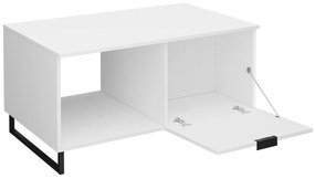 Τραπεζάκι σαλονιού Sarasota M107, Άσπρο, 50x60x100cm, 27 kg, Πλαστικοποιημένη μοριοσανίδα, Γωνιακό | Epipla1.gr