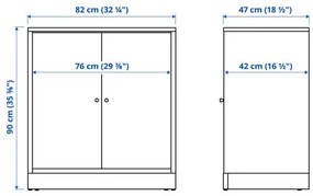 TONSTAD ντουλάπι με πόρτες, 82x47x90 cm 004.892.36
