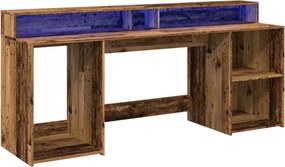 vidaXL Desk Παλαιωμένο ξύλο 200 x 55 x 91 cm Engineered wood