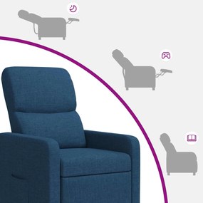 vidaXL Αναπαυτική Καρέκλα Μπλε Πολυεστέρας