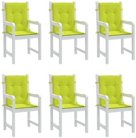 Μαξιλάρια Καρέκλας Κήπου Πλάτη 6τεμ ΑνΠράσινα 100x50x3εκ Oxford - Πράσινο