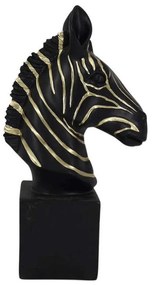 Διακοσμητικό Επιτραπέζιο Zebra 253-223-502 12,2x22x40,5cm Black-Gold Polyresin