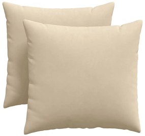 vidaXL Μαξιλάρι Καναπέ 2 pcs Κρεμ 45 x 45 cm ύφασμα