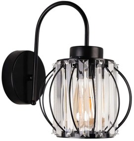 Φωτιστικό Τοίχου - Απλίκα 534LUN6818 20x26x28cm 1xE27 40W Black Opviq