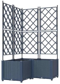 vidaXL Κηποτινάκι με Τρέλα 3 pcs Γκρι 80 x 80 x 143 εκ. PP