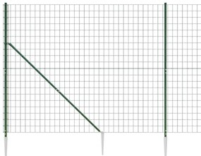 vidaXL Συρματόπλεγμα Περίφραξης Πράσινο 2 x 10 μ. με Καρφωτές Βάσεις