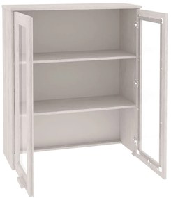 vidaXL Πάνω Μέρος Ντουλαπιού HAMAR Λευκό 85x35x100 εκ. Μασίφ Πεύκο