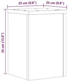 Βάσεις Φυτών 2Τεμ. Sonoma Δρυς 25x25x35εκ. Επεξεργασμένο Ξύλο - Καφέ