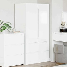 vidaXL Ντουλάπι Υψηλής Στιλπνότητας Λευκό 79,5 x 49 x 156 εκ