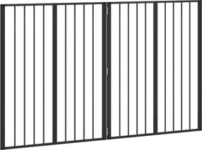 vidaXL Πόρτα Σκύλου 2 τμχ. Μαύρο 80 x 100 cm Επικαλυμμένος Χάλυβας