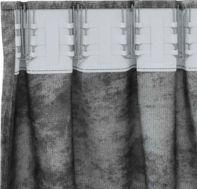 vidaXL Βελούδινες Κουρτίνες 2 pcs Γκρι 140 x 140 cm Βελούδο