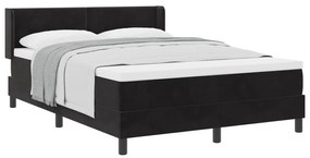 vidaXL Κρεβάτι Box Spring με Ματράκι μαύρο 140x200 εκ. Βελούδο