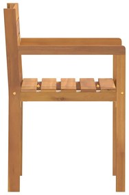 vidaXL Καρέκλες Κήπου 4 τεμ. 50x53x80 εκ. από Μασίφ Ξύλο Ακακίας