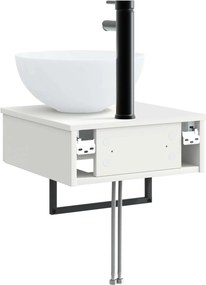 vidaXL Νιπτήρας Τοίχου Λευκό 40 x 41 x 40,5 εκ Επεξεργασμένο Ξύλο