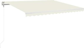 vidaXL Ηλεκτρική τέντα με LED και αισθητήρα 4 x 3,5 m Κρεμ