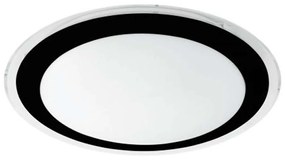 Φωτιστικό Οροφής-Πλαφονιέρα 99404 Competa Led Ø335 Black-White Clear Eglo Metal, Plastic