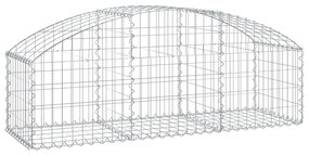 Συρματοκιβώτιο Τοξωτό 150x50x40/60εκ. από Γαλβανισμένο Χάλυβα - Ασήμι