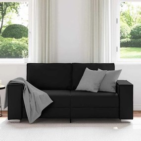 vidaXL Πολυθρόνα-καναπές με μαξιλάρι Μαύρο 180 x 78 x 84 εκ. Δερματίνη