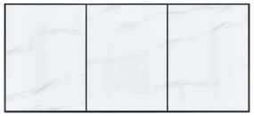 vidaXL Τραπεζαρία Λευκή 200 x 100 x 75 εκ. από Ψημένο Γυαλί