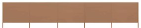 vidaXL Προστατευτικό Αέρα με 5 Πάνελ Taupe 600 x 80 εκ. Υφασμάτινο