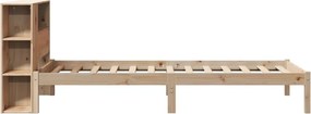 vidaXL Κρεβάτι Βιβλιοθήκη Χωρίς Στρώμα 75x190 εκ Μασίφ Ξύλο Πεύκο