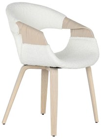 Καρέκλα Τραπεζαρίας Home ESPRIT Λευκό πολυεστέρας Ξύλο 55,5 x 67,5 x 80,5 cm