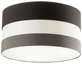 Φωτιστικό Οροφής - Πλαφονιέρα Arona 3698-65-360 2X60W E27 Φ55cm 33cm Dark Grey Fabas Luce Μέταλλο,Ύφασμα