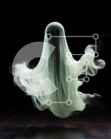 Intra Συλλεκτικό Ξύλινο Παζλ Plywood 4mm - Πλωτό φάντασμα που εκπέμπει λευκό καπνό Σε Ξύλινο Κουτί - Διαστάσεις Puzzle: 10x10 cm – 25 κομμάτια