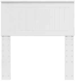 vidaXL Κεφαλάρι με κεφαλάρι Λαμπερό Λευκό 80 cm Επεξεργασμένο ξύλο